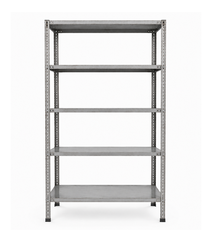 5 Katlı Galvaniz Çelik Raf Sistemi | Depo, Arşiv, Kiler ve İşyeri Rafı