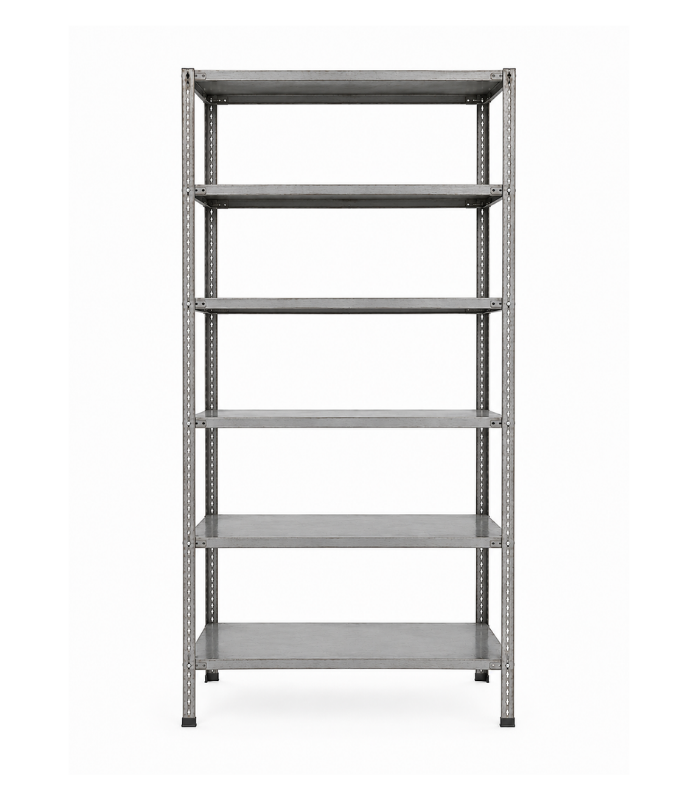 6 Katlı Galvaniz Çelik Raf Sistemi | Depo, Arşiv, Kiler ve İşyeri Rafı