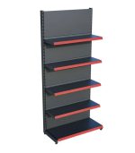 Antrasit Siyah Metal 5 Katlı Market Raf Sistemi | Mağaza Rafı ve Market Teşhir Rafı – G90 x Y220 cm