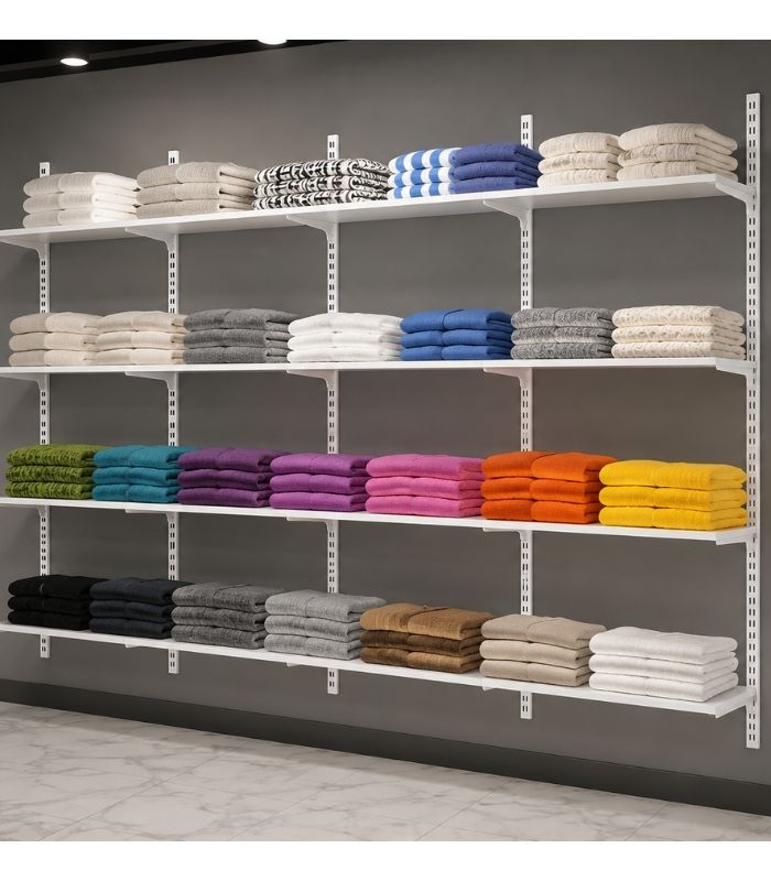 Modüler Duvar Tipi Mağaza Raf Sistemi | Tekstil ve Butik Mağaza Teşhir Rafı