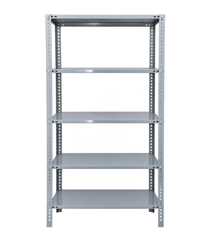 Tekli Çelik Raf 31x93x200 cm (D×G×Y) – 5 Raflı Civatalı Raf Sistemi | Depo, Arşiv, Kiler ve İşyeri Rafı