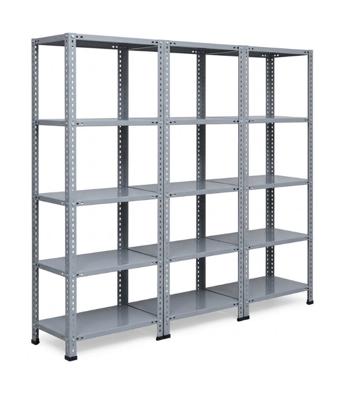 Üçlü Çelik Raf 31x93x200 cm (D×G×Y) – 15 Raflı Civatalı Raf Sistemi | Depo, Arşiv, Kiler ve İşyeri Rafı